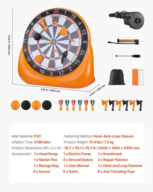 Giant Inflatable Soccer Target 🥅 — Self-Righting Target | Shooting Game | Outdoor Amusement Park Fun | Addictive for Both Kids and Adults! 🎈