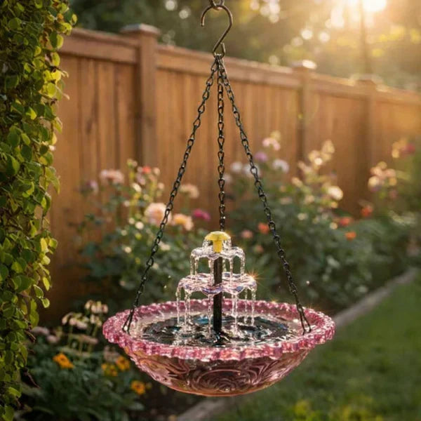 🔥💐SPRING DAY SALE- 50% OFF⚡50K+ SOLD!🐦Solar Cascade Hanging Bird Bath Fountain