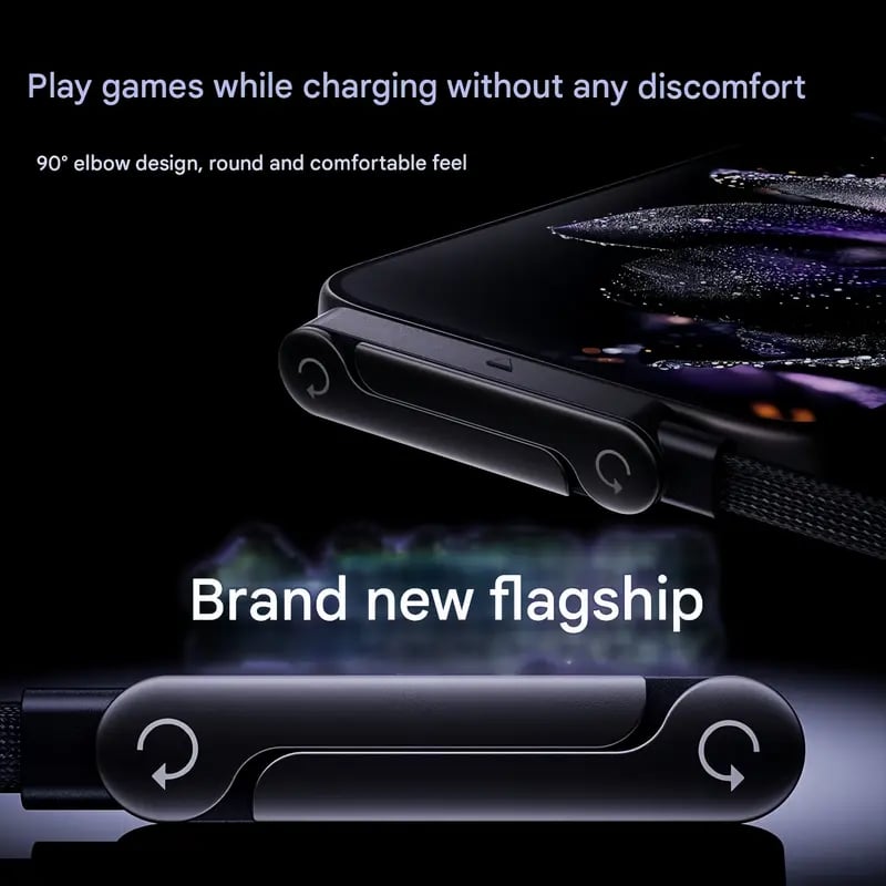🏆⚡2-in-1 Fast Charging Cable with Adjustable Phone Stand