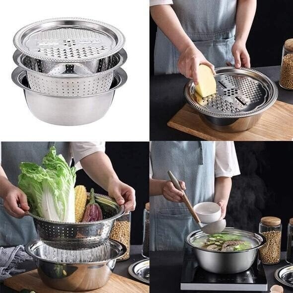 💥 🎁 Three-in-One Stainless Steel Multi-Function Water Filter