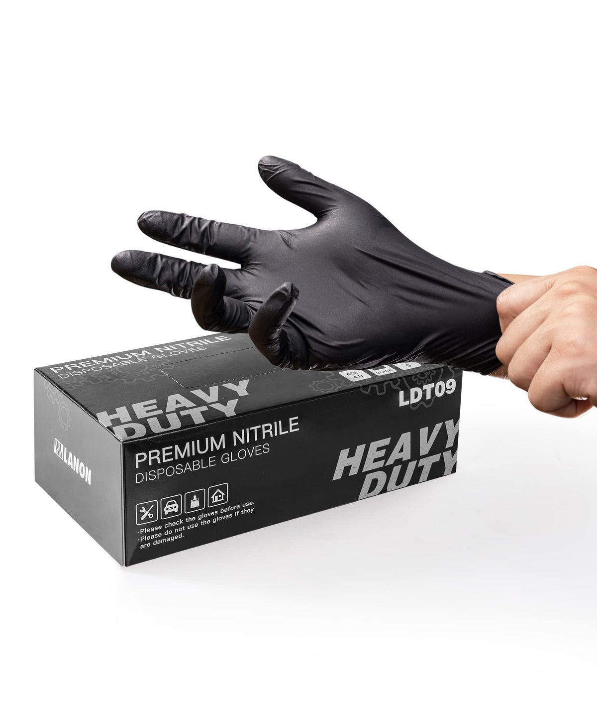 🔥NEW YEAR SALE🔥100/50PCS Black Nitrile Disposable Glove