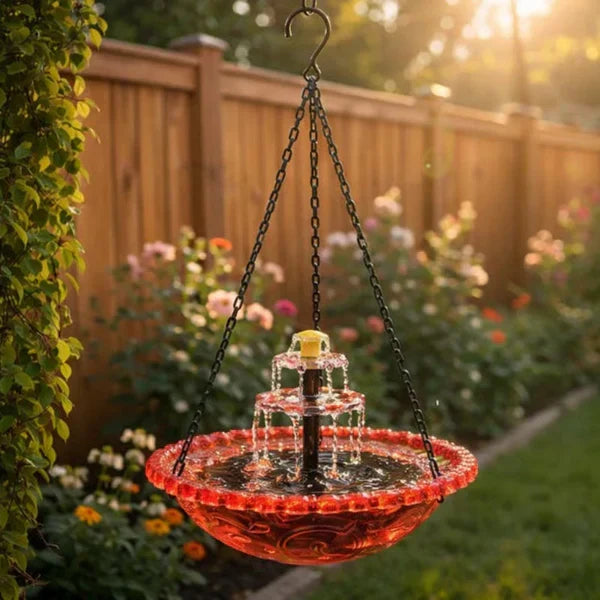 🔥💐SPRING DAY SALE- 50% OFF⚡50K+ SOLD!🐦Solar Cascade Hanging Bird Bath Fountain
