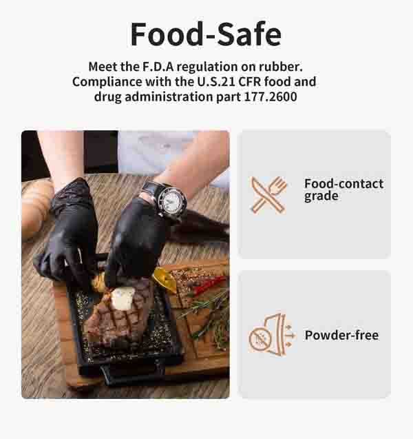 🔥NEW YEAR SALE🔥100/50PCS Black Nitrile Disposable Glove