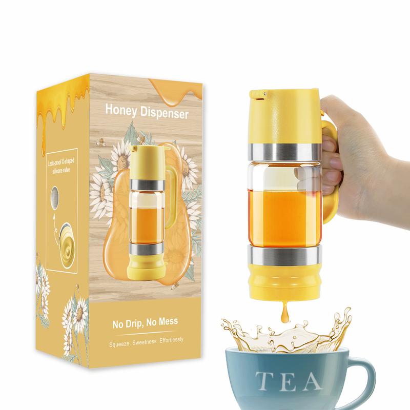 Glass Honey Dispenser No Drip No Mess Leak