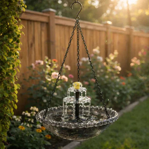 🔥💐SPRING DAY SALE- 50% OFF⚡50K+ SOLD!🐦Solar Cascade Hanging Bird Bath Fountain