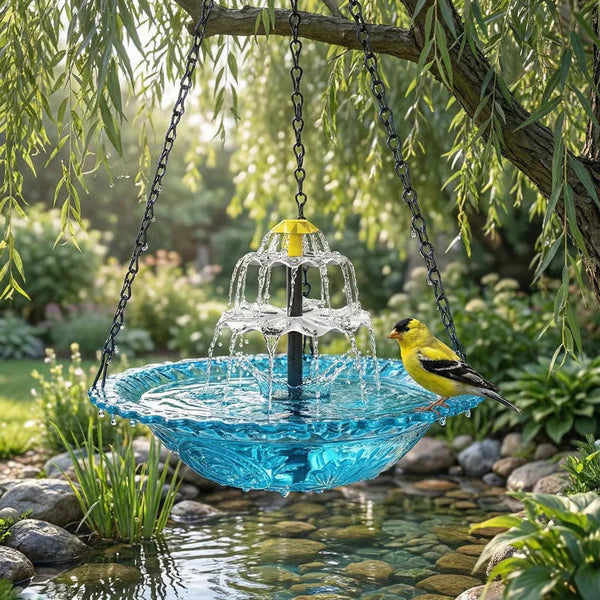 🔥💐SPRING DAY SALE- 50% OFF⚡50K+ SOLD!🐦Solar Cascade Hanging Bird Bath Fountain