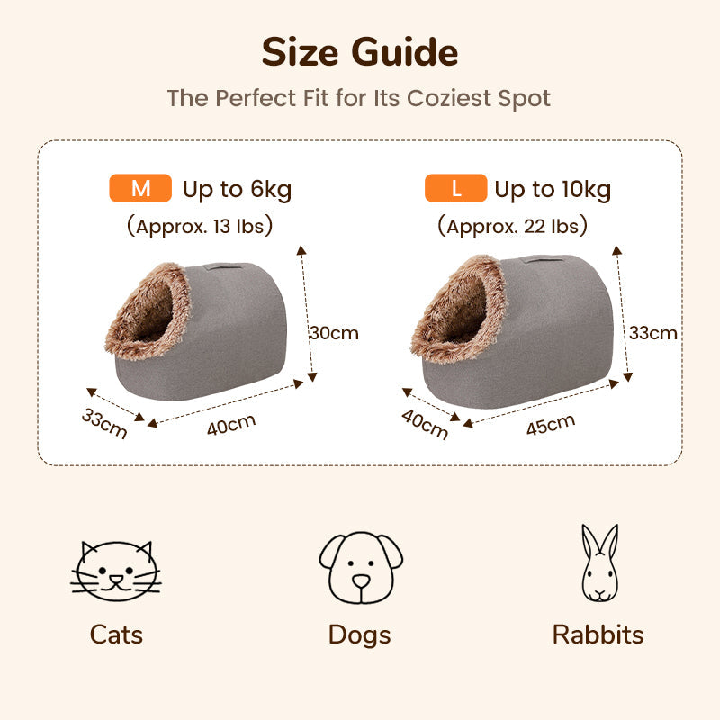 🎁 50%OFF! 💥🐾 Winter Warm Pet Cave Bed – Cozy Den for Cats & Small Dogs ❄️❤️