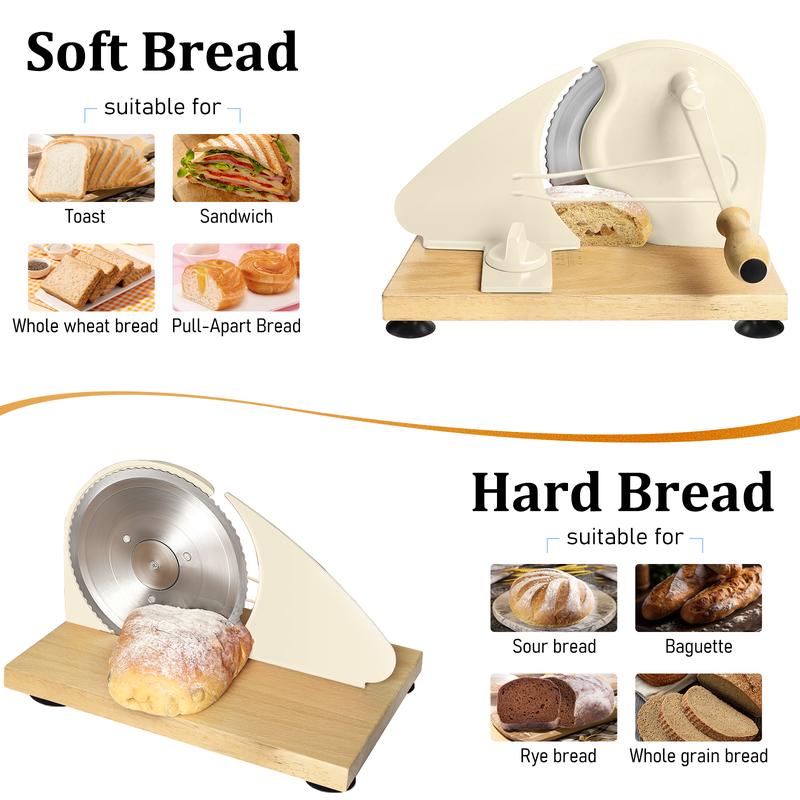 Manual Bread Slicer | Metal Guide & Adjustable Thickness
