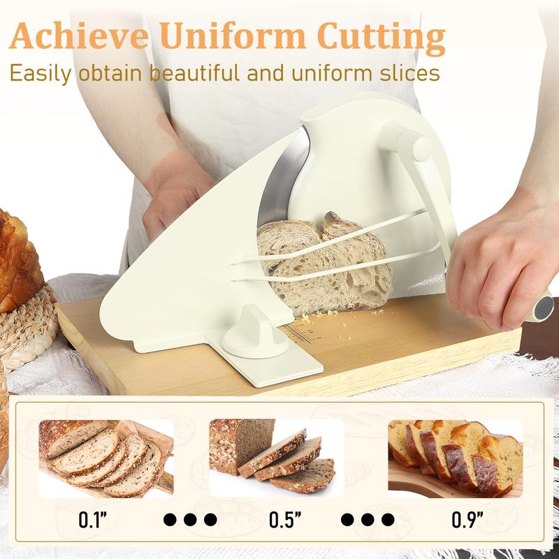 Manual Bread Slicer | Metal Guide & Adjustable Thickness