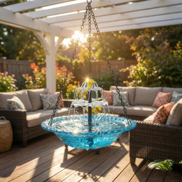 🔥💐SPRING DAY SALE- 50% OFF⚡50K+ SOLD!🐦Solar Cascade Hanging Bird Bath Fountain