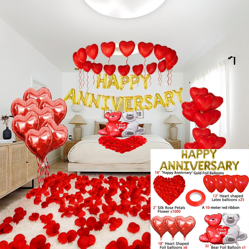 52PCS Valentine’s Day Heart Balloons Set