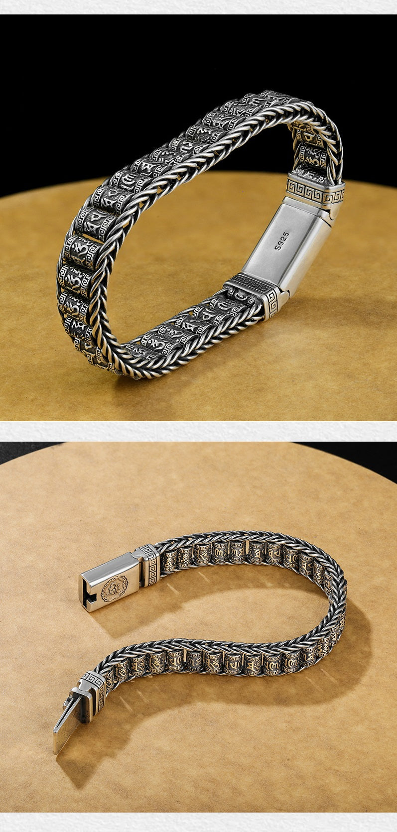 💎 50% OFF! 💎 Tibetan Prayer Wheel Bracelet – 925 Sterling Silver, Lucky Charm & Valentine's Day Gift