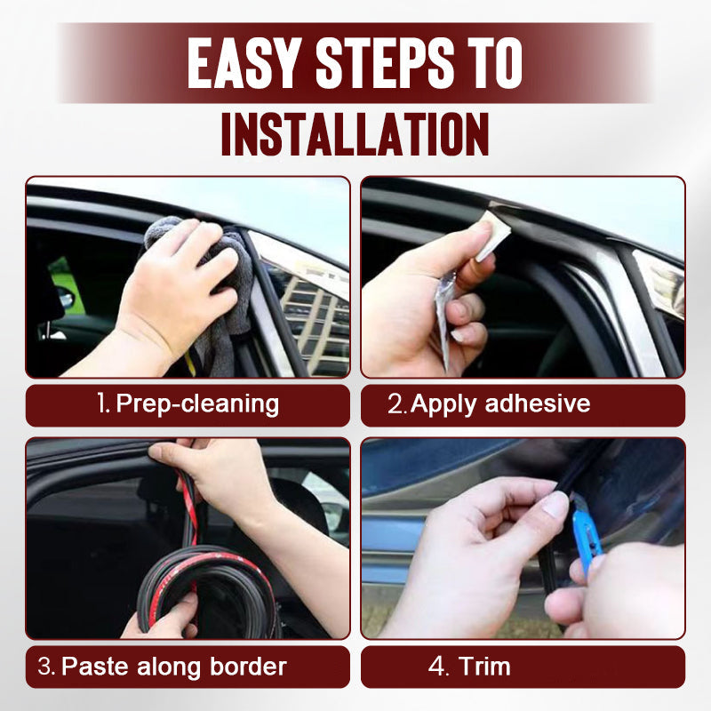 🚗 BUY 2 GET 1 FREE! 🛡️ Car Noise Reduction Rubber Seal Strip – Easy Installation, Effective Dust & Wind Noise Reduction for Doors and Windows 🔇