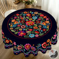 🔥New Year's Special Offer:50% OFF🎉Mexican Floral Tablecloth with Scalloped Edge🏵️