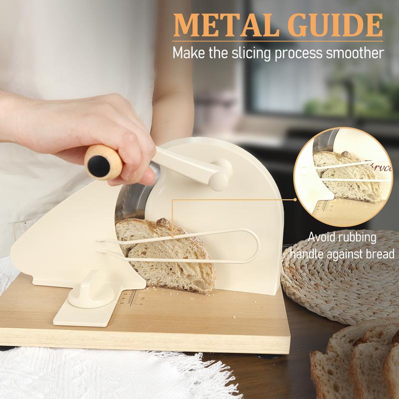 Manual Bread Slicer | Metal Guide & Adjustable Thickness