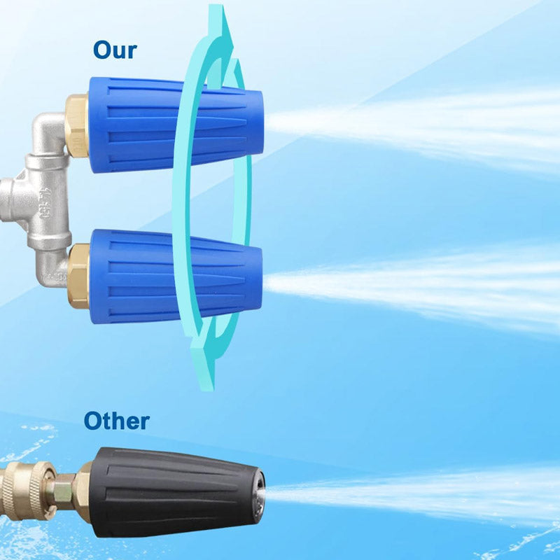 🚿 Stainless Steel Turbo Nozzle 🌟 – Perfect for terraces, cars, and facades 🏡🚗