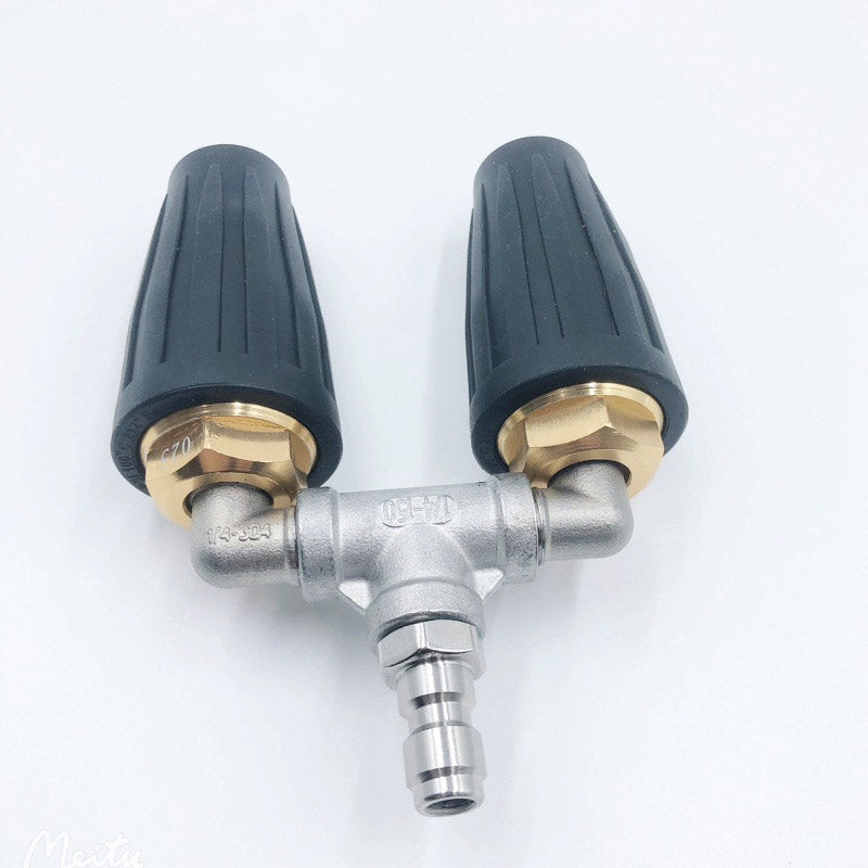 🚿 Stainless Steel Turbo Nozzle 🌟 – Perfect for terraces, cars, and facades 🏡🚗