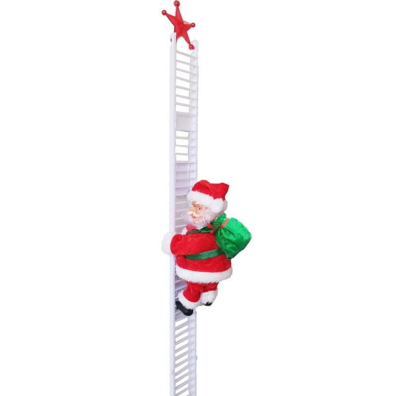 🎄Electric Fireplace Climbing Santa Claus Musical Toys