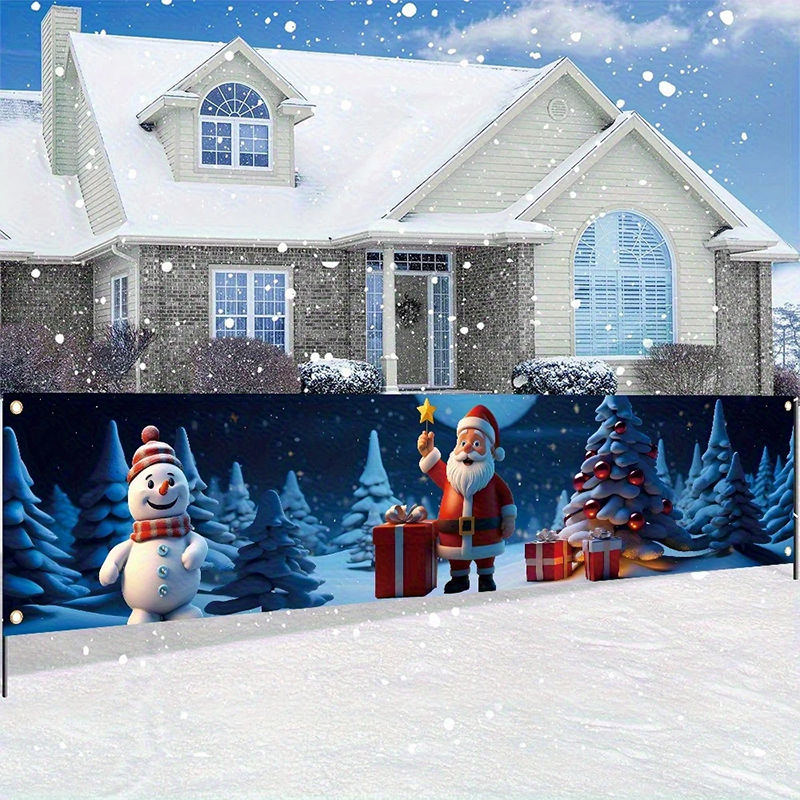 Outdoor Merry Christmas Hanging Banner