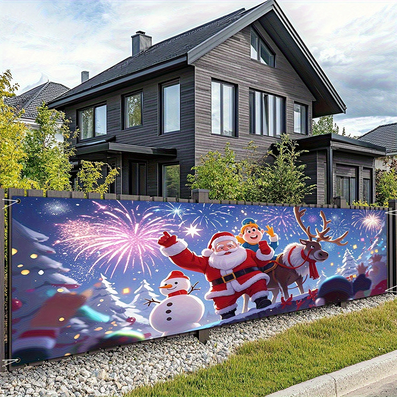 Outdoor Merry Christmas Hanging Banner