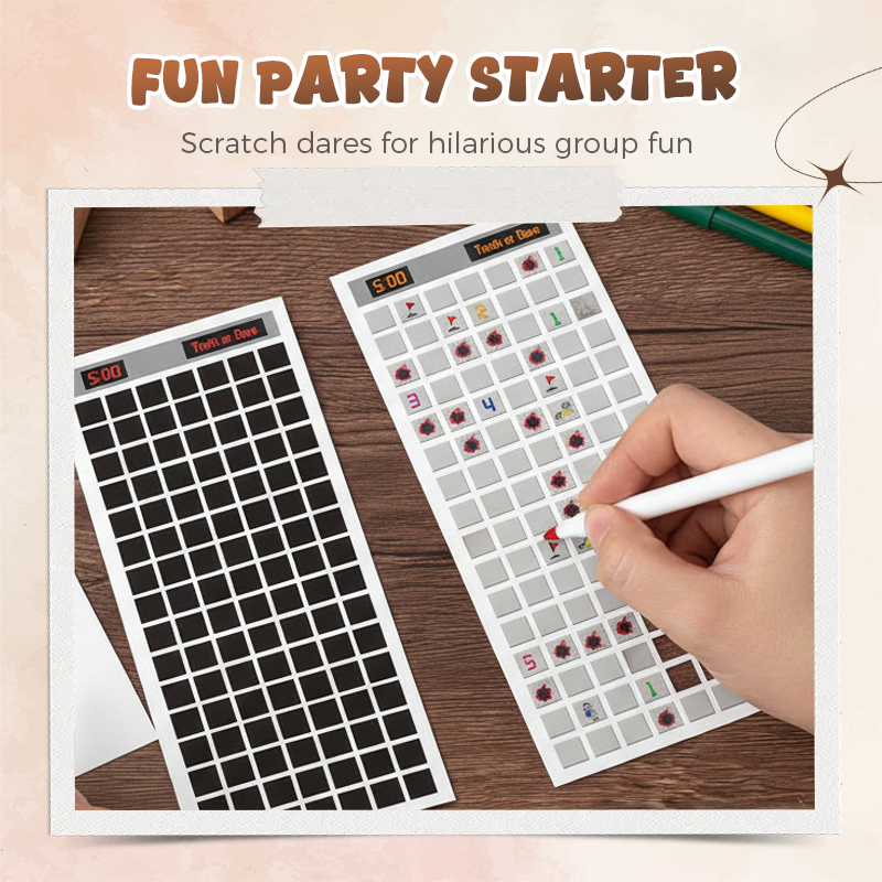 Interactive Minesweeper Scratch-Off Game Set