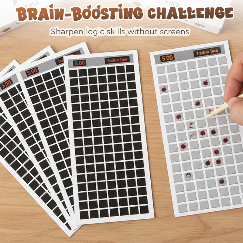 Interactive Minesweeper Scratch-Off Game Set