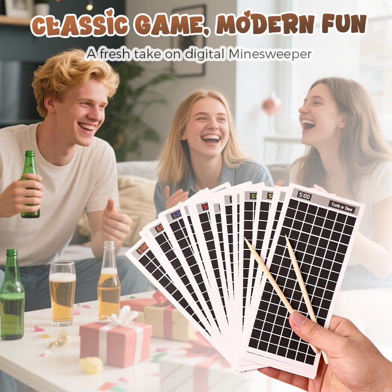 Interactive Minesweeper Scratch-Off Game Set