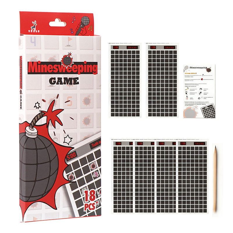 Interactive Minesweeper Scratch-Off Game Set