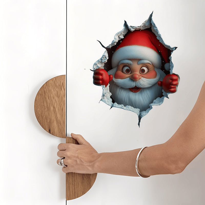 🎄🎁Meet Christmas 50% OFF💥Santa Claus Breakthrough Wall Sticker