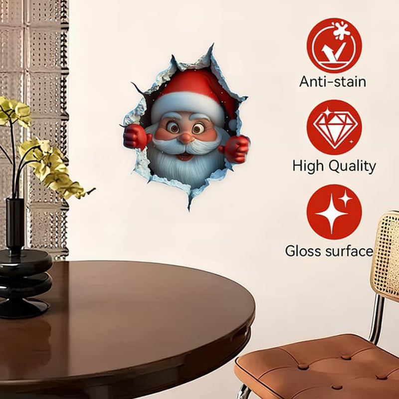 🎄🎁Meet Christmas 50% OFF💥Santa Claus Breakthrough Wall Sticker