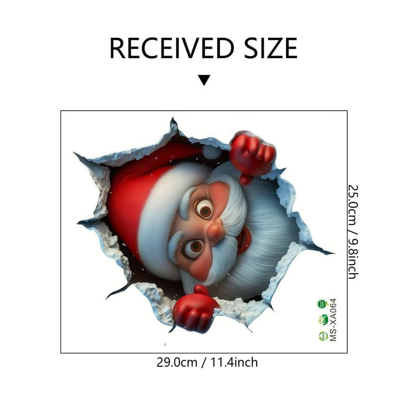 🎄🎁Meet Christmas 50% OFF💥Santa Claus Breakthrough Wall Sticker
