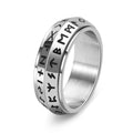 Titanium Steel Viking Rune Rotating Ring