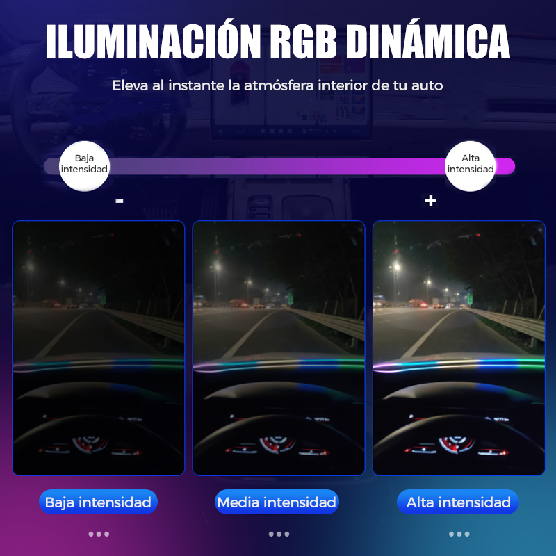 RGB LED Strip Light Kit for Car Dashboards
