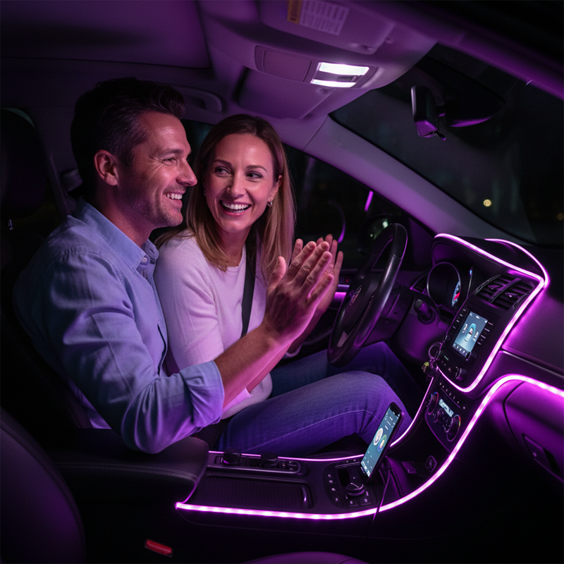 RGB LED Strip Light Kit for Car Dashboards