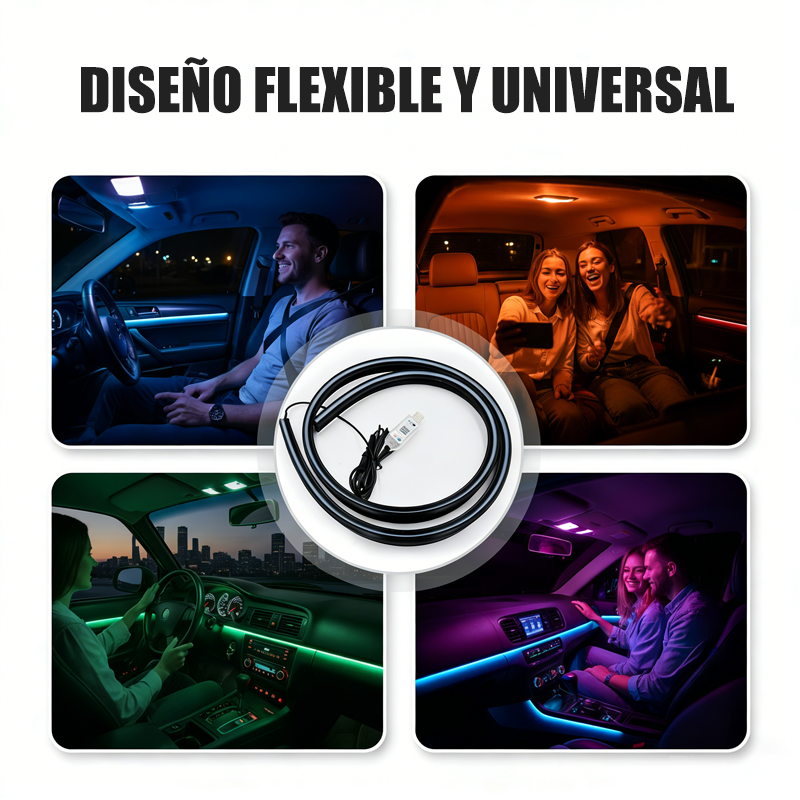RGB LED Strip Light Kit for Car Dashboards