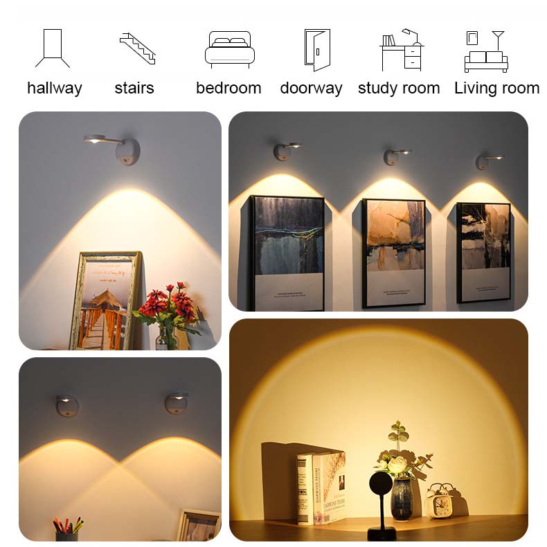 Rechargeable LED Motion Spotlight with Remote Control
