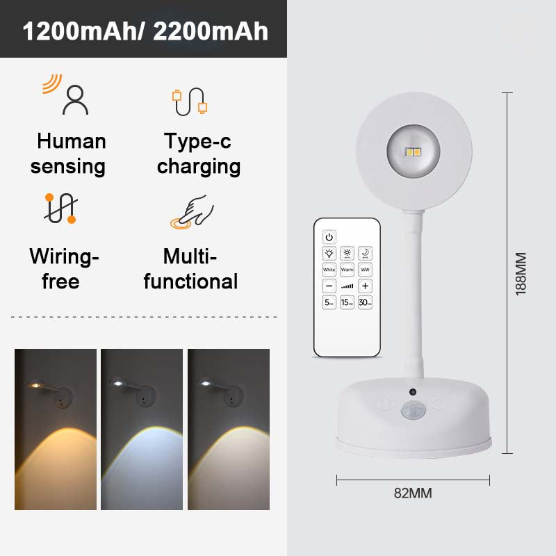 Rechargeable LED Motion Spotlight with Remote Control