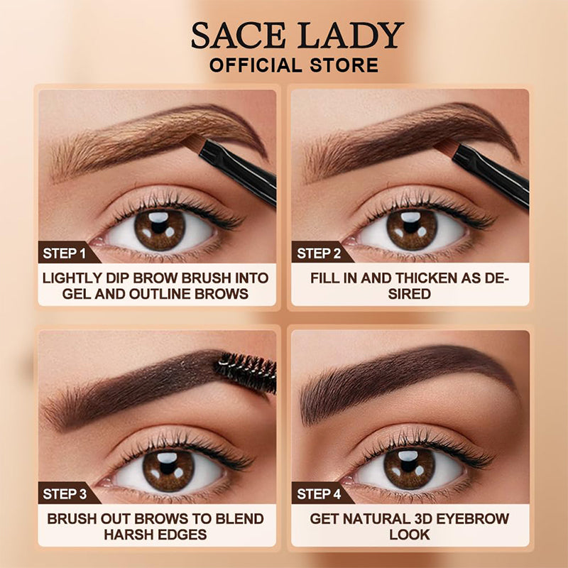 3D Long Lasting Waterproof Smudge-proof Brow Cream