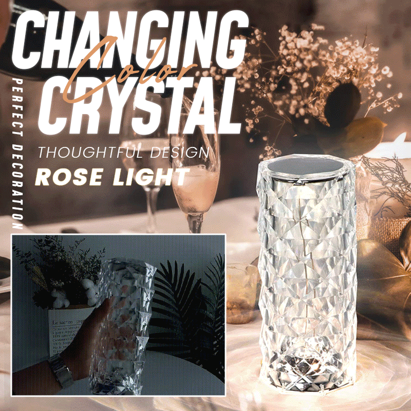 🎁The perfect gift🎁Touching Control Rose Crystal Lamp
