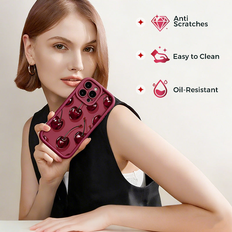 🍒Cherry Pattern Protective Phone Case for 12-17 Series
