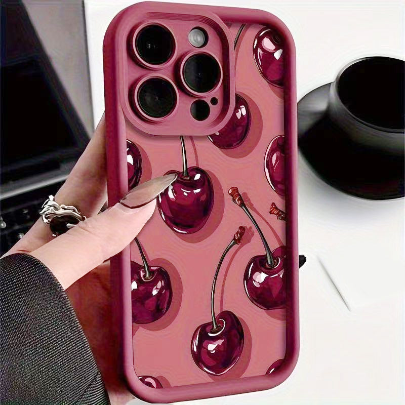 🍒Cherry Pattern Protective Phone Case for 12-17 Series