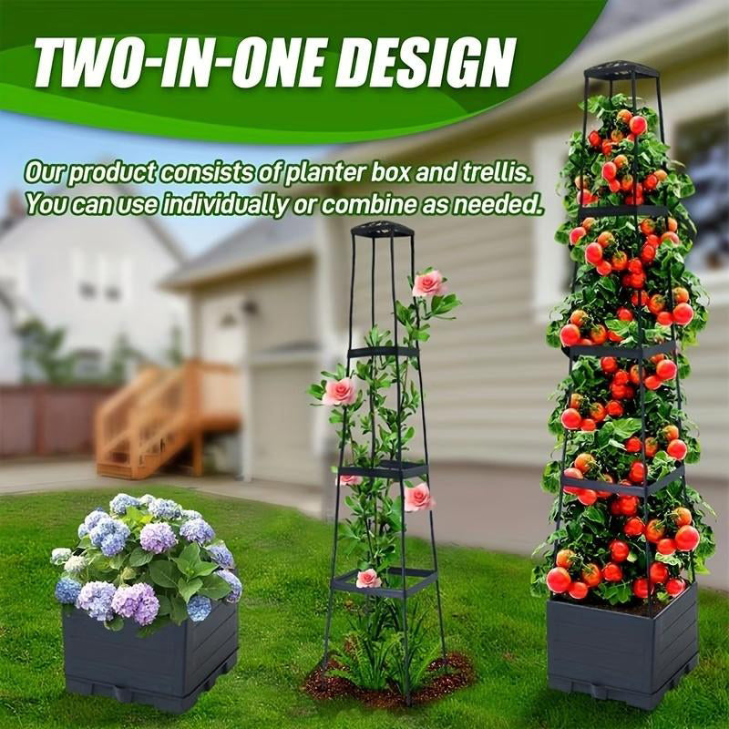 🍅Self-Watering Tomato Planting Box Set Climbing Plants Holder