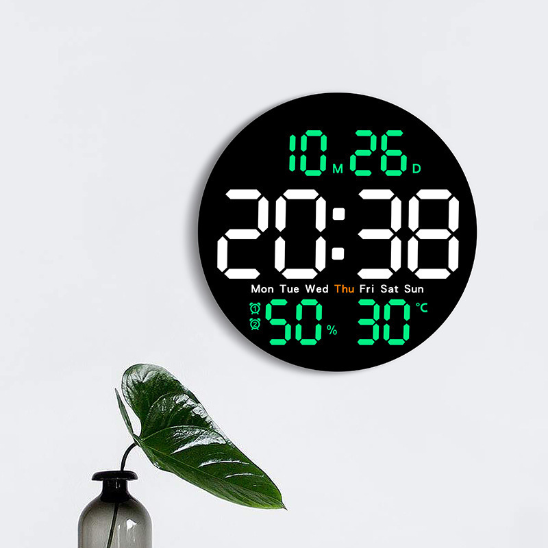 Large LED Digital Wall Clock with Remote Control