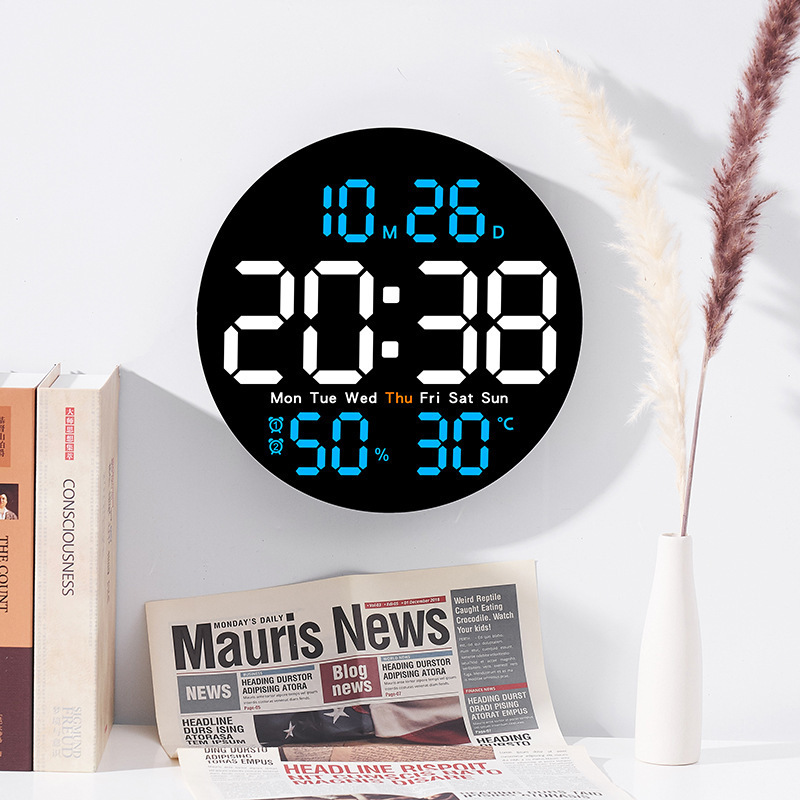 Large LED Digital Wall Clock with Remote Control
