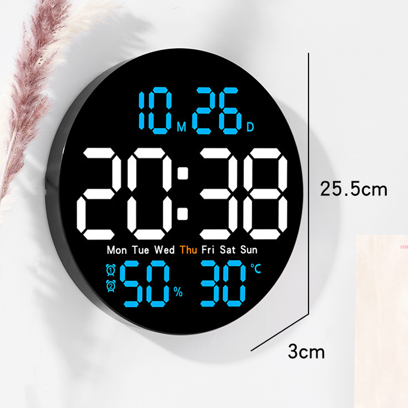 Large LED Digital Wall Clock with Remote Control