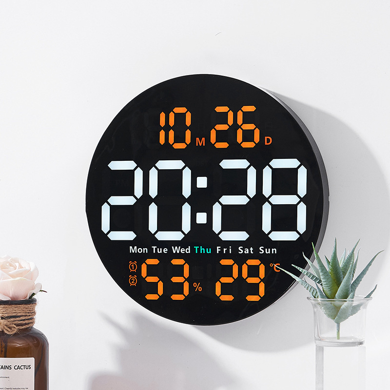 Large LED Digital Wall Clock with Remote Control
