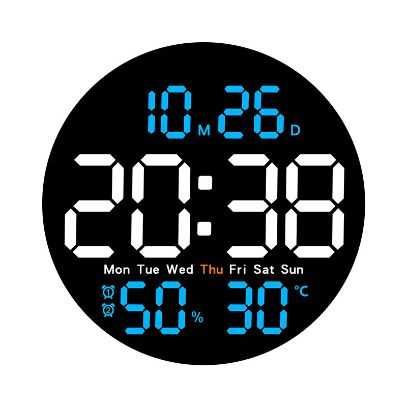 Large LED Digital Wall Clock with Remote Control