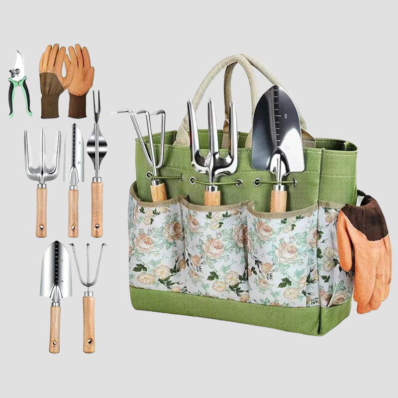 Heavy-Duty Garden Tool 9-Piece Set