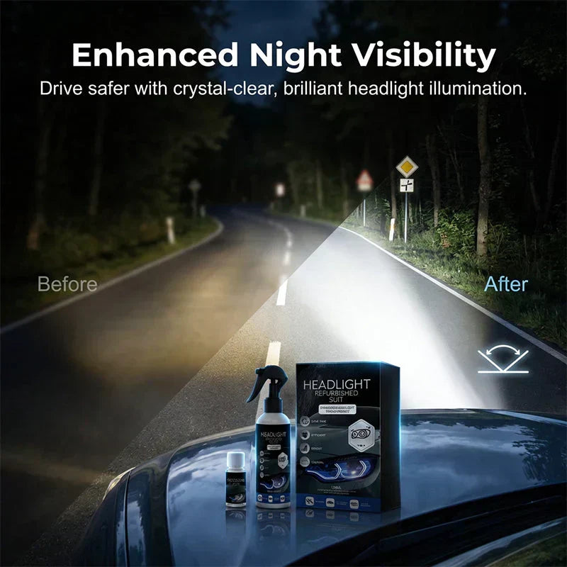 🚗 50% OFF NOW! 🔆 Headlight Restoration Kit – Instant Clarity, Safe Formula & UV Shield ✨