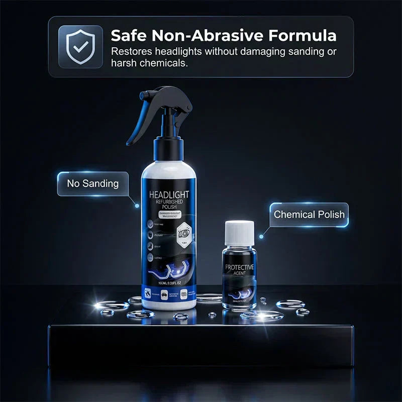 🚗 50% OFF NOW! 🔆 Headlight Restoration Kit – Instant Clarity, Safe Formula & UV Shield ✨